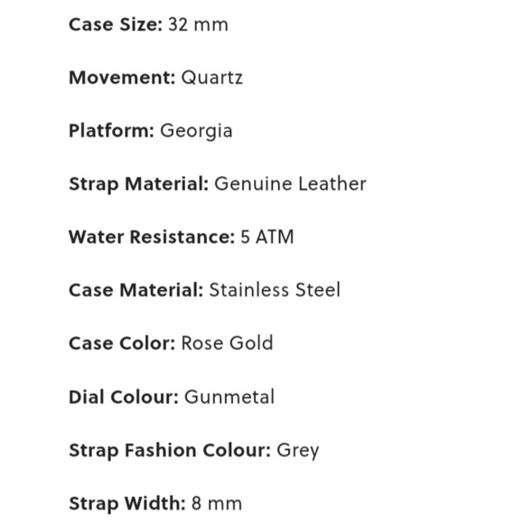 Fossil Georgia Smoke Leather Watch - Picture 7 of 7